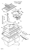 SHELF PARTS, OPTIONAL PARTS Diagram and Parts List for IJT195300  Inglis Refrigerator