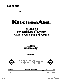 COVER Diagram and Parts List for KEBS176WBL2  KitchenAid Wall Oven