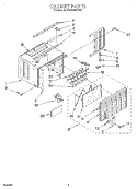 Part Location Diagram of 1169215 Whirlpool FRAME-FRNT