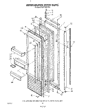 REFRIGERATOR DOOR Diagram and Parts List for KSRF42DTX00  KitchenAid Refrigerator