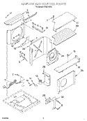 AIR FLOW AND CONTROL Diagram and Parts List for ACQ214XK0  Whirlpool Air Conditioner