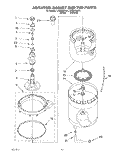 AGITATOR, BASKET AND TUB Diagram and Parts List for LTG6234AW1  Whirlpool Washer Dryer Combo