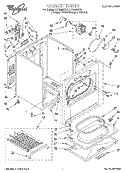 SECTION Diagram and Parts List for LET8858DQ1  Whirlpool Dryer