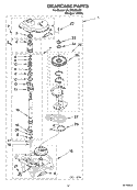 GEARCASE PARTS Diagram and Parts List for 6ALSS5233JQ1  Whirlpool Washer