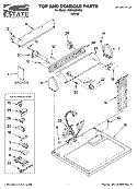 TOP AND CONSOLE PARTS Diagram and Parts List for EGD4300VQ0  Estate Dryer