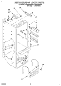 REFRIGERATOR LINER Diagram and Parts List for 4YED27DQAN02  Whirlpool Refrigerator