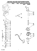 MOTOR AND ICE CONTAINER PARTS Diagram and Parts List for GS5DHAXVA00  Whirlpool Refrigerator
