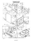 CABINET Diagram and Parts List for LG6806XPW0  Whirlpool Dryer