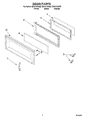 DOOR PARTS Diagram and Parts List for GH8155XMB2  Whirlpool Microwave