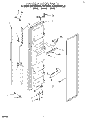 FREEZER DOOR Diagram and Parts List for KSUP22QDBL02  KitchenAid Refrigerator