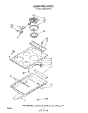 COOK TOP , LIT/OPTIONAL Diagram and Parts List for KEDS100VWH0  KitchenAid Range