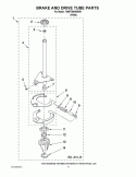 BRAKE AND DRIVE TUBE PARTS Diagram and Parts List for 7MWT99840WW1  Whirlpool Washer