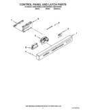 CONTROL PANEL AND LATCH PARTS Diagram and Parts List for KUDC10IXSS6  KitchenAid Dishwasher