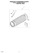 PRODUCT ACCESSORY Diagram and Parts List for LTE5243DQ3  Whirlpool Washer Dryer Combo