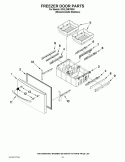 FREEZER DOOR PARTS Diagram and Parts List for KFXL25RYMS0  KitchenAid Refrigerator