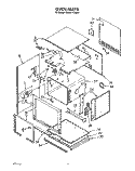 OVEN Diagram and Parts List for KEBS177XWH0  KitchenAid Wall Oven