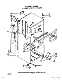 CABINET Diagram and Parts List for ET12LKLWN01  Whirlpool Refrigerator