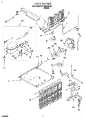 UNIT Diagram and Parts List for RT18EKREW00  Roper Refrigerator