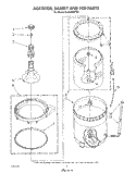 AGITATOR, BASKET AND TUB Diagram and Parts List for 6LA6300XTW1  Whirlpool Washer