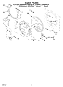 Part Location Diagram of 8530072 Whirlpool Door Reversal Kit - Pewter