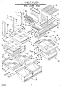 SHELF, LIT/OPTIONAL Diagram and Parts List for KTRS25KAAL11  KitchenAid Refrigerator