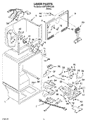 LINER PARTS Diagram and Parts List for 5VET2WPKLQ02  Whirlpool Refrigerator