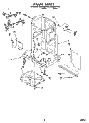 FRAME PARTS Diagram and Parts List for GC900QPPQ0  Whirlpool Trash Compactor