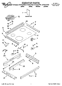 COOKTOP PARTS Diagram and Parts List for GY398LXPT01  Whirlpool Range
