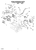 OVEN INTERIOR PARTS Diagram and Parts List for MT4110RPB0  Whirlpool Microwave