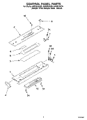 CONTROL PANEL Diagram and Parts List for GW395LEGB6  Whirlpool Range