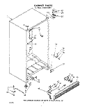 CABINET Diagram and Parts List for EV20VSXKW1  Whirlpool Freezer