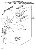 ICEMAKER PARTS, OPTIONAL PARTS (NOT INCLUDED) Diagram and Parts List for KSRP25FSSS01  KitchenAid Refrigerator