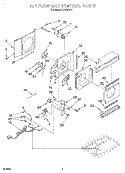 AIR FLOW AND CONTROL Diagram and Parts List for CA6WM42  Crosley Air Conditioner