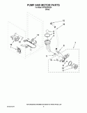 PUMP AND MOTOR PARTS Diagram and Parts List for WFW9200SQ04  Whirlpool Washer