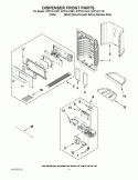 DISPENSER FRONT PARTS Diagram and Parts List for GI7FVCXXB01  Whirlpool Refrigerator