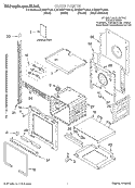 OVEN, LITERATURE Diagram and Parts List for KEMS377GAL3  KitchenAid Microwave Oven Combo