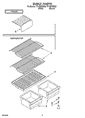 SHELF PARTS, OPTIONAL PARTS Diagram and Parts List for TT14DKXST00  Estate Refrigerator