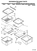 REFRIGERATOR SHELF PARTS Diagram and Parts List for GD5NVAXSA02  Whirlpool Refrigerator