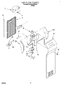AIR FLOW Diagram and Parts List for 3ED27DQXBW01  Whirlpool Refrigerator