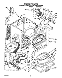 CABINET Diagram and Parts List for LGR7858AN0  Whirlpool Dryer