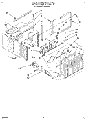 CABINET Diagram and Parts List for X12002D00  Roper Air Conditioner
