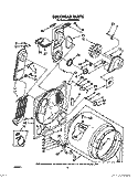 BULKHEAD PARTS Diagram and Parts List for LE7800XSW3  Whirlpool Dryer