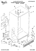 CABINET Diagram and Parts List for 4YED22PWBW00  Whirlpool Refrigerator