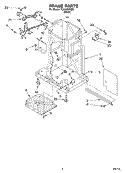 FRAME Diagram and Parts List for TC800SPKB0  Whirlpool Trash Compactor