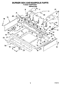 BURNER BOX AND MANIFOLD PARTS Diagram and Parts List for YKDRP767RS00  KitchenAid Range