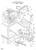 LINER Diagram and Parts List for ET18NKXJW01  Whirlpool Refrigerator