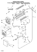 ICEMAKER PARTS Diagram and Parts List for KBLS36FKB02  KitchenAid Refrigerator
