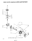 BRAKE, CLUTCH, GEARCASE, MOTOR AND PUMP Diagram and Parts List for LA5700XPW3  Whirlpool Washer