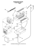 ICEMAKER PARTS Diagram and Parts List for GX5FHTXVB07  Whirlpool Refrigerator