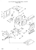 AIR FLOW AND CONTROL Diagram and Parts List for R516  Whirlpool Air Conditioner